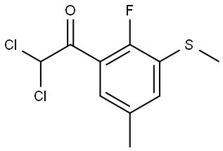 2,2-dichloro-1-(2-fluoro-5-methyl-3-(methylthio)phenyl)ethanone Structure