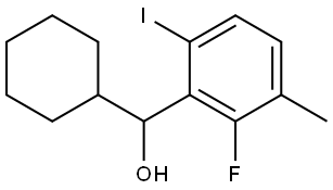 cyclohexyl(2-fluoro-6-iodo-3-methylphenyl)methanol Structure