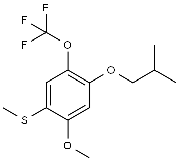 (4-isobutoxy-2-methoxy-5-(trifluoromethoxy)phenyl)(methyl)sulfane Structure