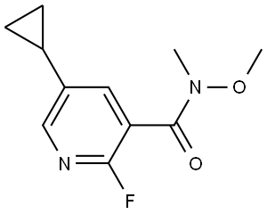 5-cyclopropyl-2-fluoro-N-methoxy-N-methylnicotinamide Structure