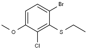 (6-bromo-2-chloro-3-methoxyphenyl)(ethyl)sulfane Structure