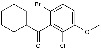 (6-bromo-2-chloro-3-methoxyphenyl)(cyclohexyl)methanone Structure