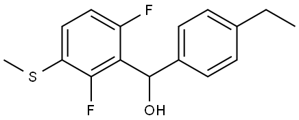 (2,6-difluoro-3-(methylthio)phenyl)(4-ethylphenyl)methanol Structure