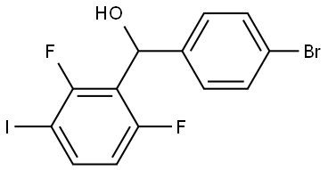 (4-bromophenyl)(2,6-difluoro-3-iodophenyl)methanol Structure