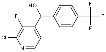 (2-chloro-3-fluoropyridin-4-yl)(4-(trifluoromethyl)phenyl)methanol Structure