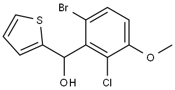 (6-bromo-2-chloro-3-methoxyphenyl)(thiophen-2-yl)methanol Structure