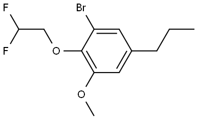 1-bromo-2-(2,2-difluoroethoxy)-3-methoxy-5-propylbenzene Structure