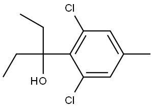 3-(2,6-dichloro-4-methylphenyl)pentan-3-ol Structure