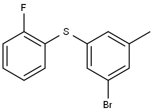 (3-bromo-5-methylphenyl)(2-fluorophenyl)sulfane Structure