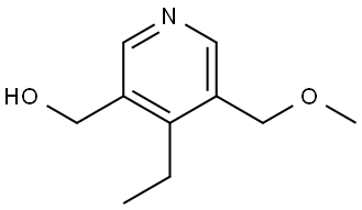 (4-Ethyl-5-(methoxymethyl)pyridin-3-yl)methanol Structure