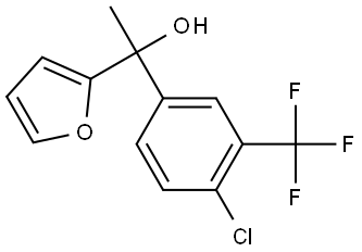 1-(4-chloro-3-(trifluoromethyl)phenyl)-1-(furan-2-yl)ethanol Structure