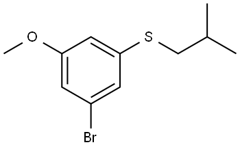 (3-bromo-5-methoxyphenyl)(isobutyl)sulfane Structure