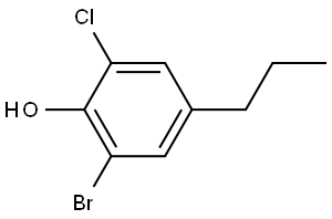 2-bromo-6-chloro-4-propylphenol Structure