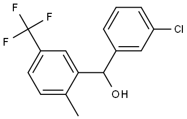 (3-chlorophenyl)(2-methyl-5-(trifluoromethyl)phenyl)methanol Structure