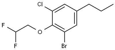 1-bromo-3-chloro-2-(2,2-difluoroethoxy)-5-propylbenzene Structure