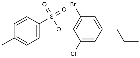 2-bromo-6-chloro-4-propylphenyl 4-methylbenzenesulfonate Structure