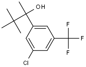 2-(3-chloro-5-(trifluoromethyl)phenyl)-3,3-dimethylbutan-2-ol Structure