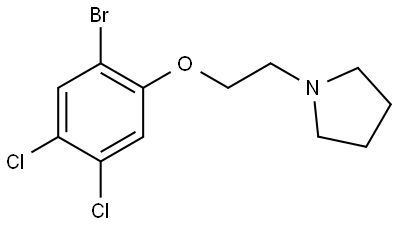 1-(2-(2-bromo-4,5-dichlorophenoxy)ethyl)pyrrolidine Structure