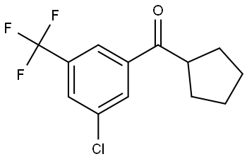 (3-chloro-5-(trifluoromethyl)phenyl)(cyclopentyl)methanone Structure