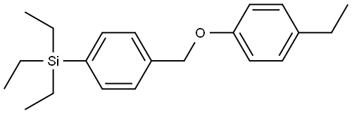 triethyl(4-((4-ethylphenoxy)methyl)phenyl)silane Structure