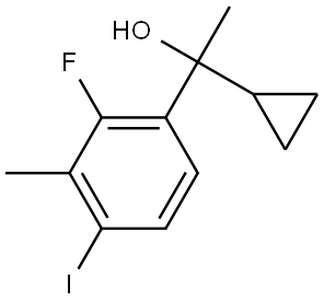 1-cyclopropyl-1-(2-fluoro-4-iodo-3-methylphenyl)ethanol 구조식 이미지