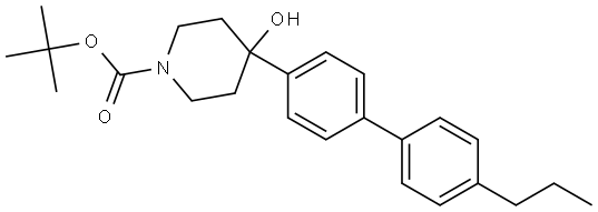 tert-butyl 4-hydroxy-4-(4'-propyl-[1,1'-biphenyl]-4-yl)piperidine-1-carboxylate Structure