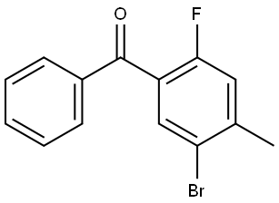 (5-bromo-2-fluoro-4-methylphenyl)(phenyl)methanone Structure