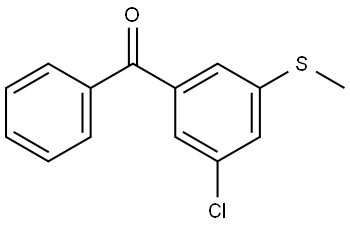 (3-chloro-5-(methylthio)phenyl)(phenyl)methanone Structure