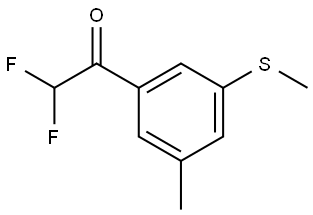 2,2-difluoro-1-(3-methyl-5-(methylthio)phenyl)ethanone Structure