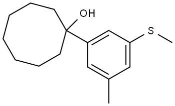 1-(3-methyl-5-(methylthio)phenyl)cyclooctanol Structure