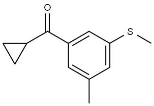 cyclopropyl(3-methyl-5-(methylthio)phenyl)methanone Structure