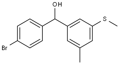 (4-bromophenyl)(3-methyl-5-(methylthio)phenyl)methanol Structure