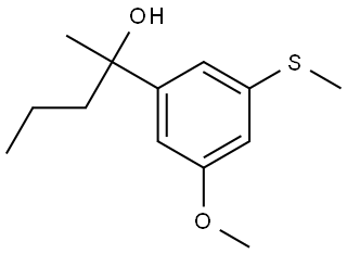 2-(3-methoxy-5-(methylthio)phenyl)pentan-2-ol Structure