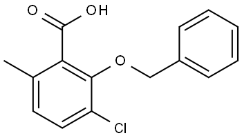 2-(benzyloxy)-3-chloro-6-methylbenzoic acid Structure