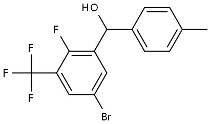 (5-bromo-2-fluoro-3-(trifluoromethyl)phenyl)(p-tolyl)methanol Structure