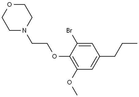 4-(2-(2-bromo-6-methoxy-4-propylphenoxy)ethyl)morpholine Structure