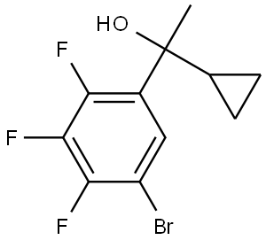 1-(5-bromo-2,3,4-trifluorophenyl)-1-cyclopropylethanol Structure