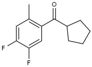 cyclopentyl(4,5-difluoro-2-methylphenyl)methanone Structure