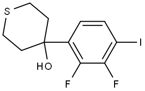 4-(2,3-difluoro-4-iodophenyl)tetrahydro-2H-thiopyran-4-ol Structure