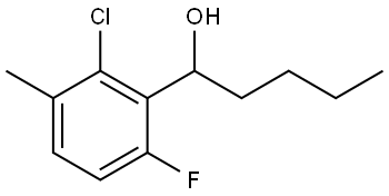 1-(2-chloro-6-fluoro-3-methylphenyl)pentan-1-ol Structure