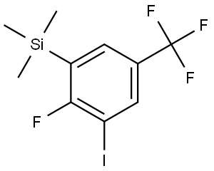 (2-fluoro-3-iodo-5-(trifluoromethyl)phenyl)trimethylsilane Structure