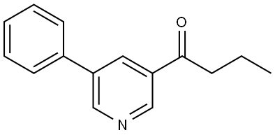 1-(5-phenylpyridin-3-yl)butan-1-one Structure