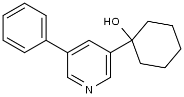 1-(5-phenylpyridin-3-yl)cyclohexanol Structure