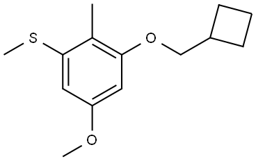 (3-(cyclobutylmethoxy)-5-methoxy-2-methylphenyl)(methyl)sulfane Structure