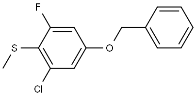 (4-(benzyloxy)-2-chloro-6-fluorophenyl)(methyl)sulfane Structure