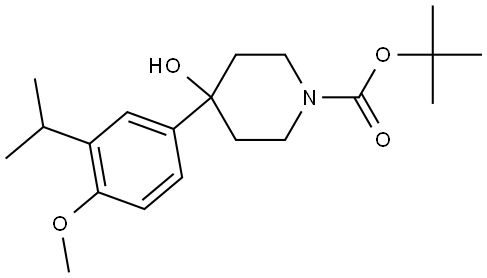 tert-butyl 4-hydroxy-4-(3-isopropyl-4-methoxyphenyl)piperidine-1-carboxylate Structure