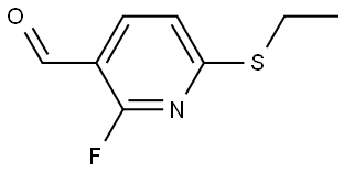 6-(ethylthio)-2-fluoronicotinaldehyde Structure