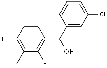 (3-chlorophenyl)(2-fluoro-4-iodo-3-methylphenyl)methanol Structure