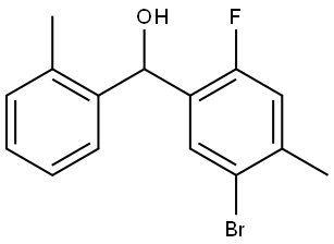 (5-bromo-2-fluoro-4-methylphenyl)(o-tolyl)methanol Structure