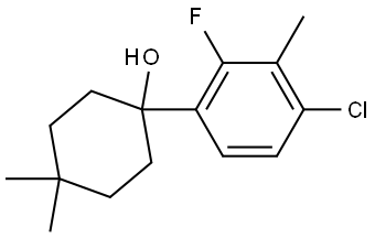 1-(4-chloro-2-fluoro-3-methylphenyl)-4,4-dimethylcyclohexanol Structure